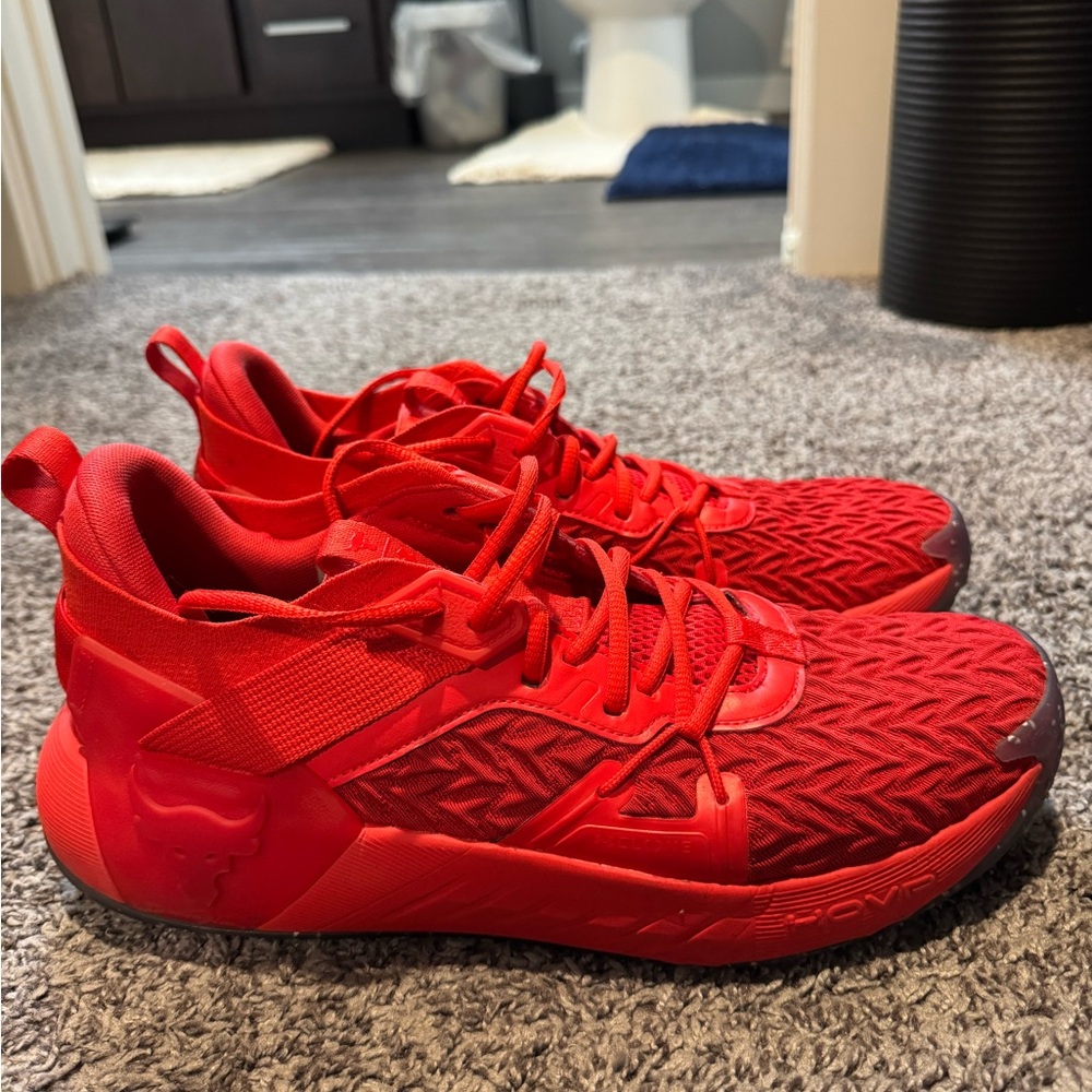 Project Rock 6 Holiday edition Red training shoes